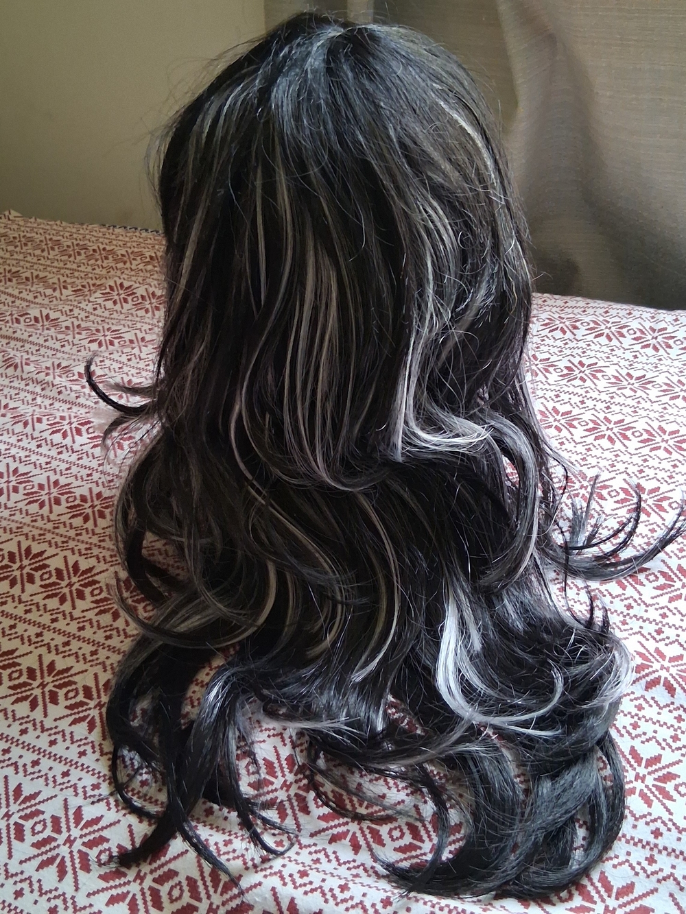 Target Black and Silver Long Wavy Women's Wig